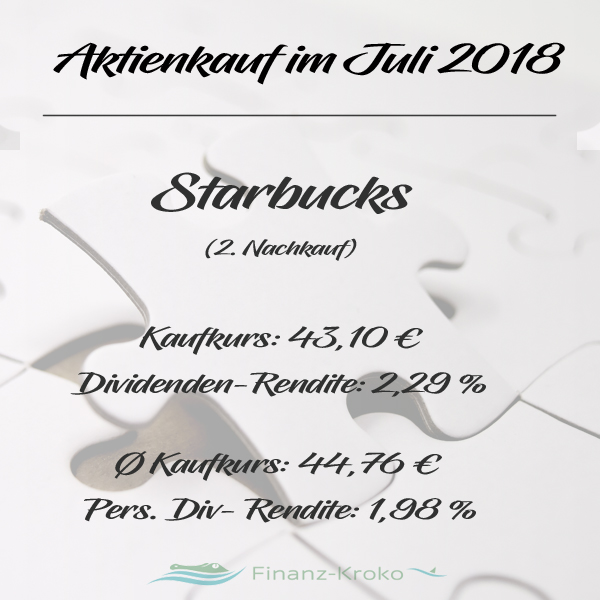 Aktienkauf von Starbucks in Juli 2018.