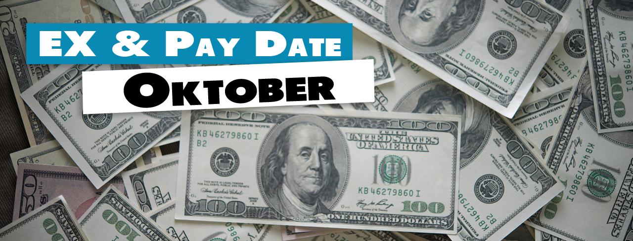 Ex Date und Pay-Date Dividenden Aktien im Oktober